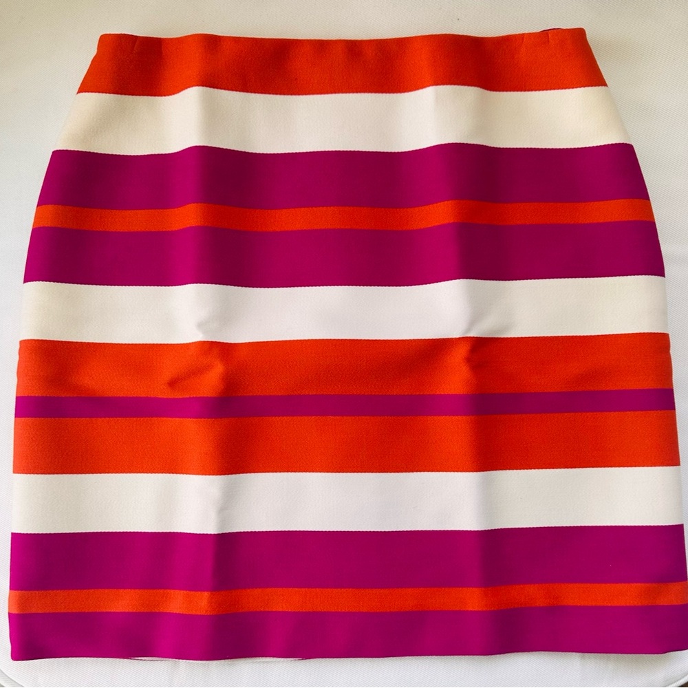 CELINE Striped wool mini skirt FR38 Made In France